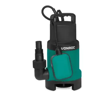 Comparateur de prix : VONROC Pompe submersible 900W - 16000l/h | Eaux usées et eau propre