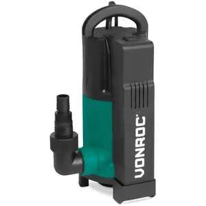 Comparateur de prix : VONROC Pompe submersible 750W -1400l-h Eaux propres et usées Flott...