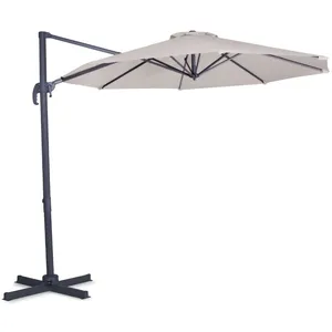 VONROC Parasol déporté rond 3 mètres de diamètre 360°C pivotant Vo... pas cher