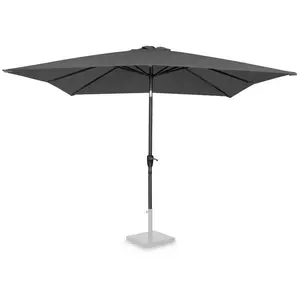 VONROC Parasol inclinable 2,8x2,8m - carré Gris - Toile UPF 50+ - P...
