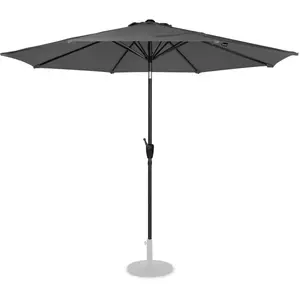 VONROC Parasol inclinable rond Ø 3 mètres UPF 50+ canvas - Gris Pa...