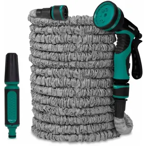 Comparateur de prix : VONROC Tuyau d arrosage flexible 10 à 30m Support de tuyau, buse et ...