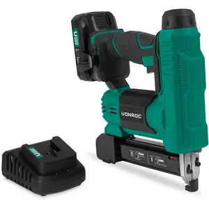 VONROC Agrafeuse-cloueuse 20V | Batterie 2.0Ah et chargeur incl. pas cher