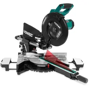 VONROC Scie à onglet coulissante PRO - 255mm - Multi-matériaux- Avec l... pas cher