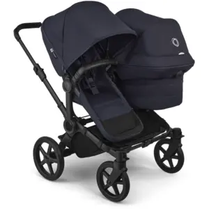 Poussette Double Bugaboo Donkey 6 -  Habillages Deep Indigo pas cher