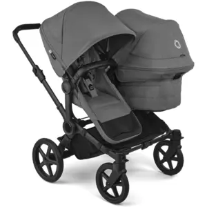Poussette Double Bugaboo Donkey 6 -  Habillages Moon Grey pas cher