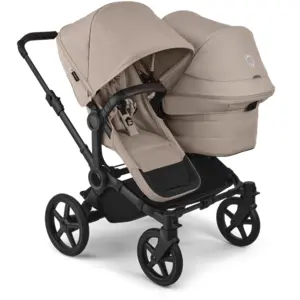 Poussette Double Bugaboo Donkey 6 -  Tissus Desert Taupe pas cher