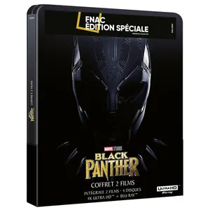 WALT DISNEY COMPANY FRANCE SAS Coffret Black Panther et Black Panther : Wakanda Forever Édition Collector Spéciale Fnac Steelbook Blu-ray 4K Ultra HD