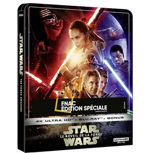 WALT DISNEY COMPANY FRANCE SAS Star Wars Episode VII : Le réveil de la force Steelbook Edition Spéciale Fnac Blu-ray 4K Ultra HD