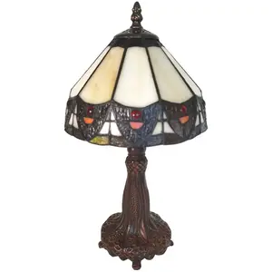 Lumilamp Clayre&Eef Lampe à poser 5LL-6108, style Tiffany pas cher