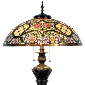 Lumilamp Clayre&Eef Lampadaire Rosaly style TiffanyVendu parluminaire