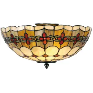 Lumilamp Clayre&Eef Nury - plafonnier de style TiffanyVendu parluminaire