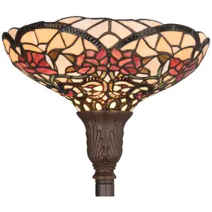 Lumilamp Clayre&Eef Lampadaire Kayla style TiffanyVendu parluminaire