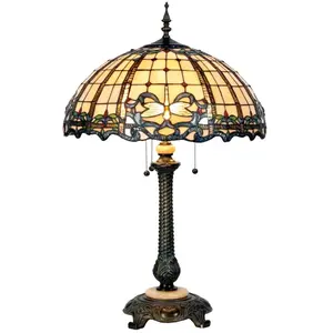 Comparateur de prix : Clayre&Eef Très belle lampe de table Atlantis, style Tiffany