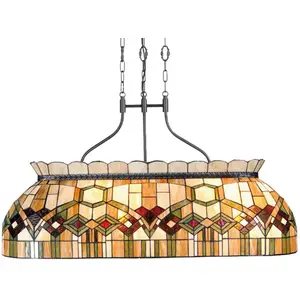 Lumilamp Clayre&Eef Suspension de 115 cm Saavik - style Tiffany