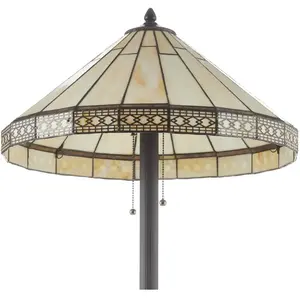 Comparateur de prix : Lumilamp Clayre&Eef Lampadaire Bradley style Tiffany