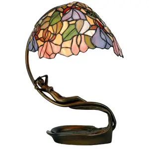 Lumilamp Clayre&Eef Lampe à poser Eve style Tiffany pas cher