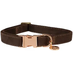 Collier pour chien en velours Horka Marron L 180805-419 pas cher