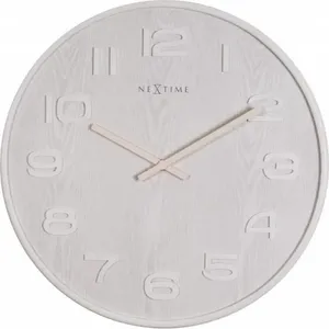 Comparateur de prix : NeXtime NE-3096WI Horloge murale Dia. 35 Cm, ??Bois, Blanc, 'Bois Bois Moyen'
