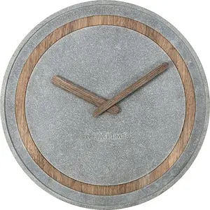 Horloge murale NeXtime NE-3211 Dia. 39,5 cm, polyrésine / bois, gris