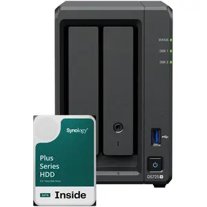Synology DS725+ 2Bay 12TB NAS met 2x 6TB Plus HDD (2 x 6 To), NAS