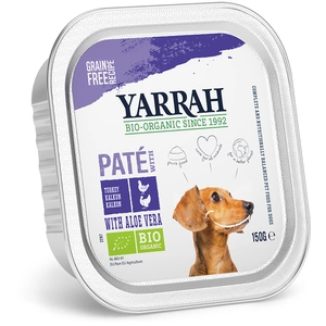 Comparateur de prix : 12x150g Pâté dinde, aloe vera sans céréales Yarrah - Nourriture pour chien