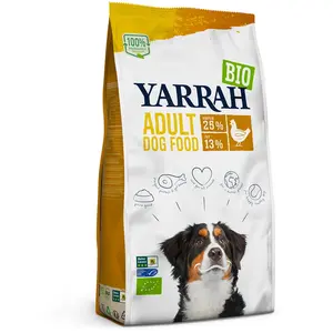 Comparateur de prix : 10kg Adult poulet Bio Yarrah croquettes pour chien : -15 % !