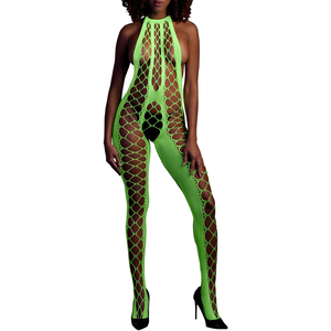 Comparateur de prix : Shots - Ouch! OU835GLOOSX - Bodystocking with Halterneck - Green - XL/...