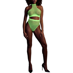 Shots - Ouch! OU833GLOOS - Turtle Neck and High Waist Slip - Green - X...