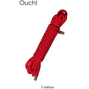 Ouch! Corde de bondage Japonais 5m rouge - Ouch pas cher