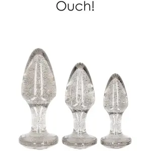 OUCH!Shots - Ouch! Set 3 plugs pailletés argentés en acrylique pas cher