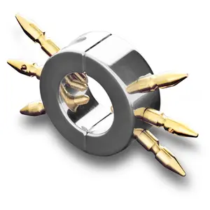 Triune Anneau Cockring Métallique Ball With Spikes