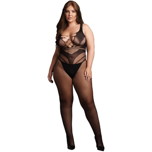 Shots - Le Désir Catsuit Résille et Motifs Grande Taille pas cher