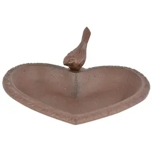 Comparateur de prix : Mangeoire à oiseau - ESSCHERT DESIGN - Joli coeur - Fonte - Extérieur - Marron