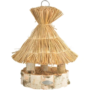 Comparateur de prix : Esschert Design Mangeoire - Boulot - Toit en chaume - Oiseau sauvage - Naturel - Beige