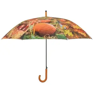 Esschert Design Grand parapluie bois et métal toile polyester automneVendu pardarty