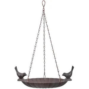 Esschert Design Mangeoire à oiseaux suspendu avec oiseau décoratif 2 oiseauxVendu parrue-du-commerce