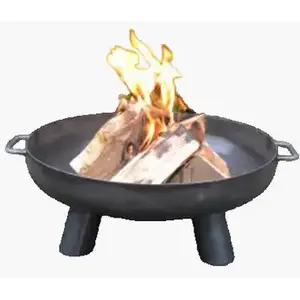 Comparateur de prix : Esschert Design Brasero Coupe à Feu en Acier Noir - Diam. 60cm 0,000000