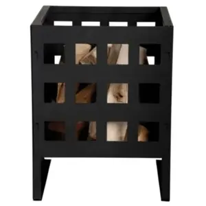 Esschert Design Brasero bas carré en acier ajouré 30 x 30 x 40 cm. pas cher