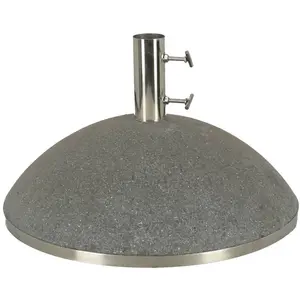 Esschert Design Pied de parasol - Granit - 43,9 Kgs - Gris foncé - Stabilité et élégance pas cher