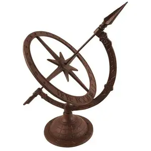 ESSCHERT DESIGN Cadran solaire en fonte - L 32 cm x l 24,5 cm x H 38,5 cm