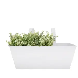 ESSCHERT DESIGN Jardinière en zinc blanc 40x15x15cm pas cher