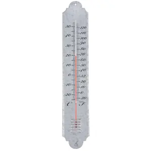 Comparateur de prix : Esschert Design - Thermomètre de jardin en zinc patiné 50cm