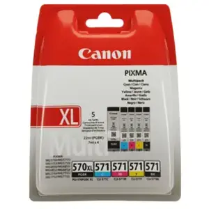 Comparateur de prix : pack cartouches canon pgi-570 noir xl et cli-571 couleurs
