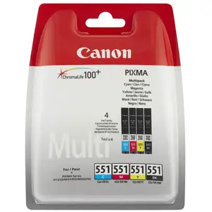 CANON CLI-551 MULTI BLACK/COLOUR + PP201 pas cher