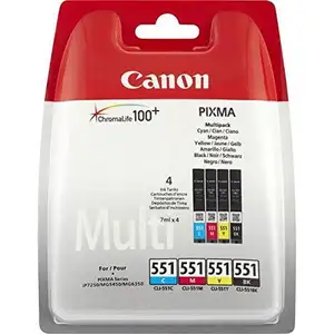 Canon CLI-551 Multipack Original Noir/Cyan/Jaune/Magenta pas cher
