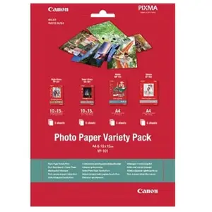 Canon VP-101 Photo Papier Variety Pack A4 et 10x15cm 4x5 feuilles pas cher