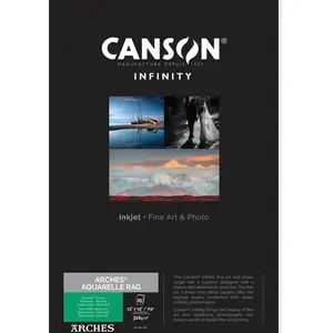 Canon Canson ARCHES® Aquarelle Rag (Blanc pur) 310 g/m², A3 Plus, 25 feuillesVendu parcanon