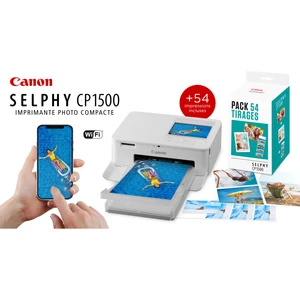 Comparateur de prix : Imprimante photo portable couleur Canon SELPHY CP1500 - Blanche