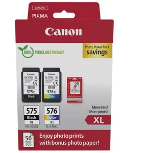 Comparateur de prix : Canon PG-575XL + CL-576XL - Multipack (Noir et Couleur)
